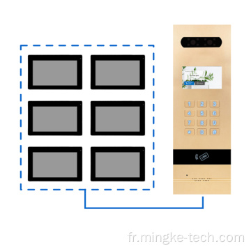 Caméra de porte-caméra Vidéo Téléphone Door Home 6 unités